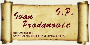 Ivan Prodanović vizit kartica